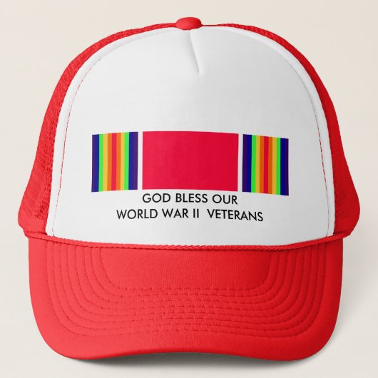 GOD BLESS ONZE WERELDWIJDE WAR II-VETERANEN TRUCKER PET (Voorkant)