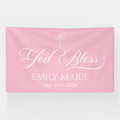 GOD BLESS PINK banner backdrop  (Horizontaal)