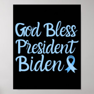 God Bless President Biden Prostaatkanker Awarenes Poster