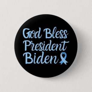 God Bless President Biden Prostaatkanker Awarenes Ronde Button 5,7 Cm