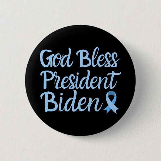 God Bless President Biden Prostaatkanker Awarenes Ronde Button 5,7 Cm (Voorkant)