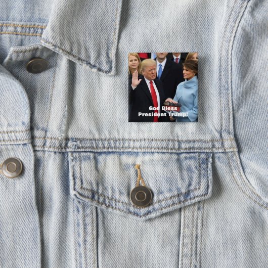 God Bless President Trump Button (In situ)
