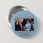 God Bless President Trump Button (Voorkant /achterkant)
