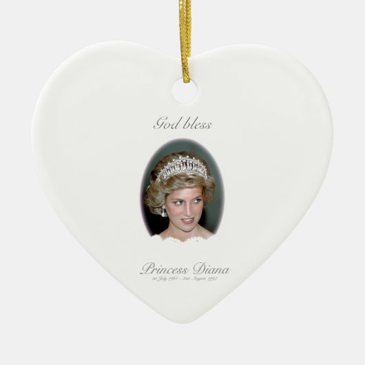 God Bless Princess Diana - Herdenking Keramisch Ornament (Voorkant)