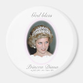 God Bless Princess Diana - Herdenking Magneet (Voorkant)