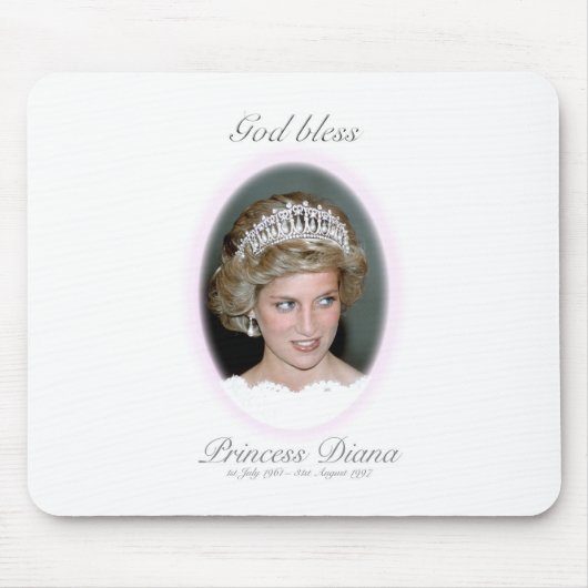 God Bless Princess Diana - Herdenking Muismat (Voorkant)