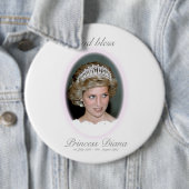 God Bless Princess Diana - Herdenking Ronde Button 6,0 Cm (In situ)