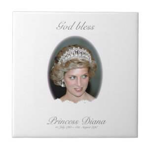God Bless Princess Diana - Herdenking Tegeltje