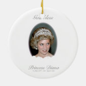 God Bless Princess Diana Keramisch Ornament (Achterkant)
