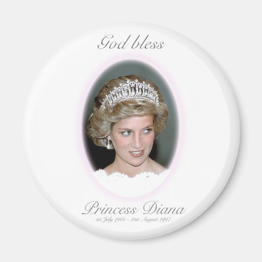 God Bless Princess Diana Magneet (Voorkant)