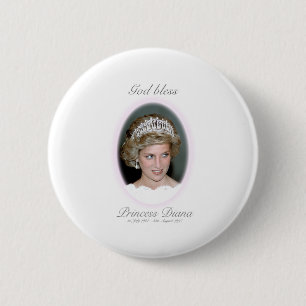 God Bless Princess Diana Ronde Button 5,7 Cm