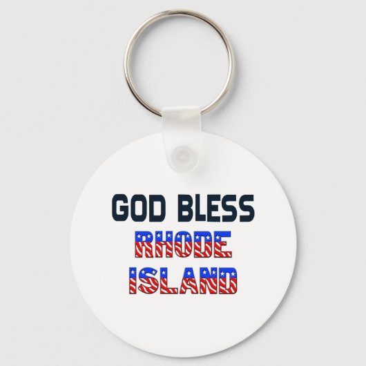 God Bless Rhode Island Sleutelhanger (Voorkant)