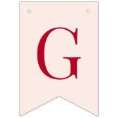 God Bless Roze & Rode 6 Letters Doop & Communie Vlaggetjes (Eerste vlag)