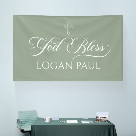 GOD BLESS SAGE banner backdrop (Beurs)