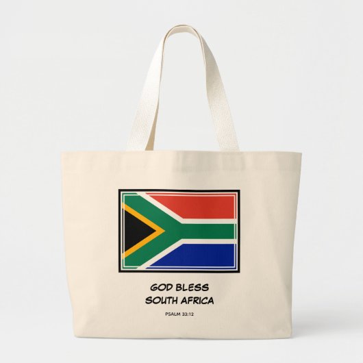 GOD BLESS SOUTH AFRICA GROTE TOTE BAG (Voorkant)