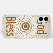 "God Bless" | Tekst Traditioneel Afrikaans Motiefo Case-Mate iPhone Case (Achterkant (horizontaal))