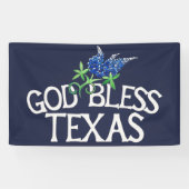 God Bless Texas Bluebonnet Art "Texas Bluebonnets" Spandoek (Horizontaal)