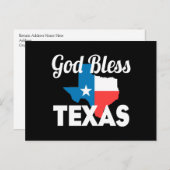 God Bless Texas Briefkaart (Voorkant / Achterkant)