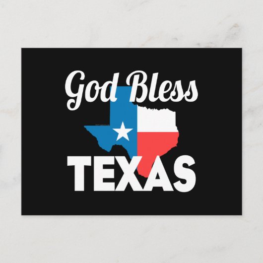 God Bless Texas Briefkaart (Voorkant)