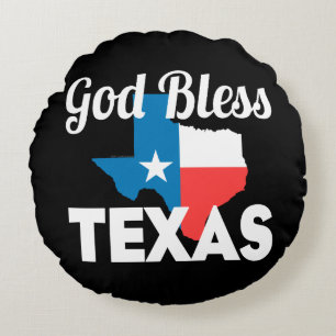 God Bless Texas Rond Kussen