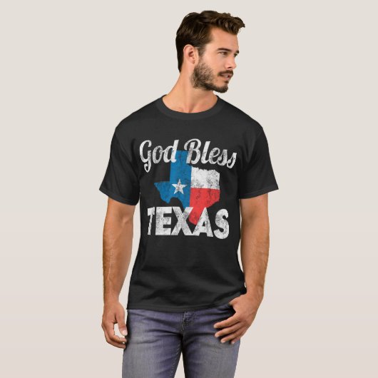 God Bless Texas T-shirt (Voorkant volledig)