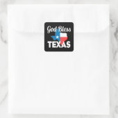 God Bless Texas Vierkante Sticker (Tas)