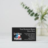 God Bless Texas Visitekaartje (Staand voorkant)