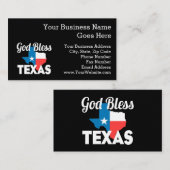 God Bless Texas Visitekaartje (Voorkant / Achterkant)