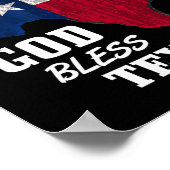 God Bless Texas Vlag Texas Onafhankelijkheidsdag B Poster (Hoek)