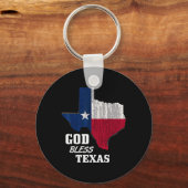 God Bless Texas Vlag Texas Onafhankelijkheidsdag B Sleutelhanger (Voorkant)