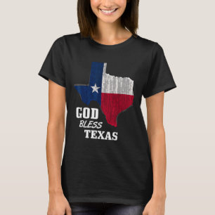 God Bless Texas Vlag Texas Onafhankelijkheidsdag B T-shirt