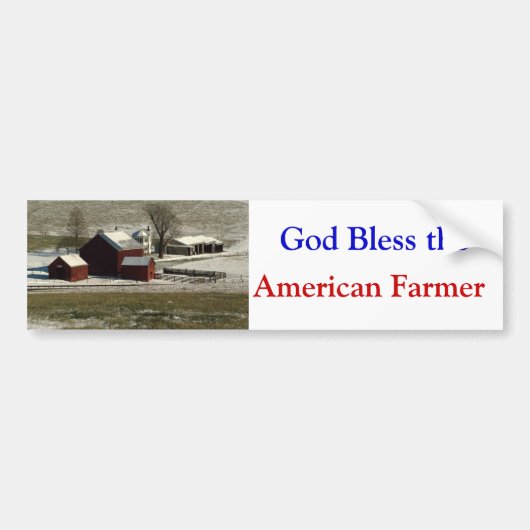 God Bless the  American Farmer bumpersticker (Voorkant)