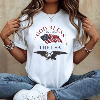 God Bless the USA – 1776–2026 Patriottische Adelaa T-shirt