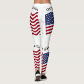 God Bless The USA Met Vlag Leggings (Achterkant)