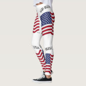 God Bless The USA Met Vlag Leggings (Links)