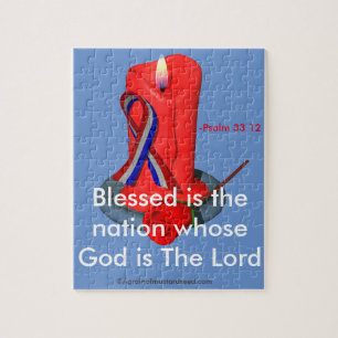 God Bless the USA Ribbon Legpuzzel