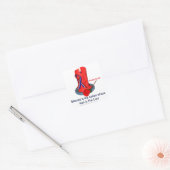 God Bless the USA Ribbon Vierkante Sticker (Envelop)