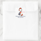 God Bless the USA Ribbon Vierkante Sticker (Tas)