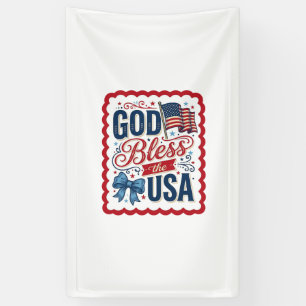 God Bless The USA Vintage Patriottische Shirt Ontw Spandoek