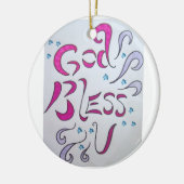 God Bless U Ornament (Links)
