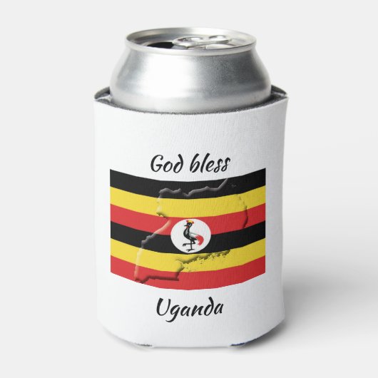 GOD BLESS UGANDA Gepersonaliseerd Keepomwille Blikjeskoeler (Blikje Voorkant)