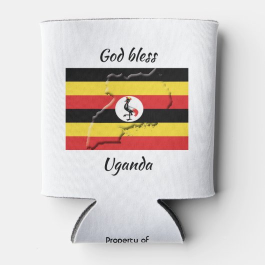 GOD BLESS UGANDA Gepersonaliseerd Keepomwille Blikjeskoeler (Voorkant)