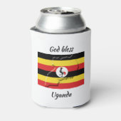 GOD BLESS UGANDA Gepersonaliseerd Keepomwille Blikjeskoeler (Blikje Achterkant)