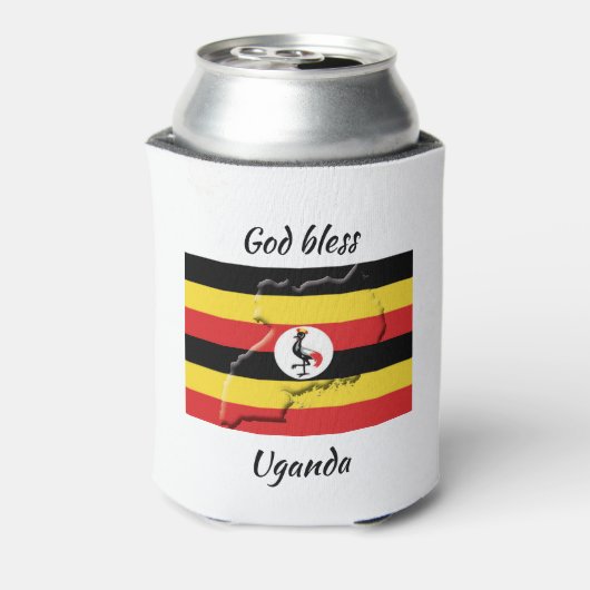 GOD BLESS UGANDA Gepersonaliseerd Keepomwille Blikjeskoeler (Blikje Achterkant)