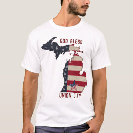 God Bless Union City Michigan | Patriottisch T-shirt