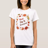 God Bless Us Everyone Thanksgiving/Fall Christian T-shirt (Voorkant)