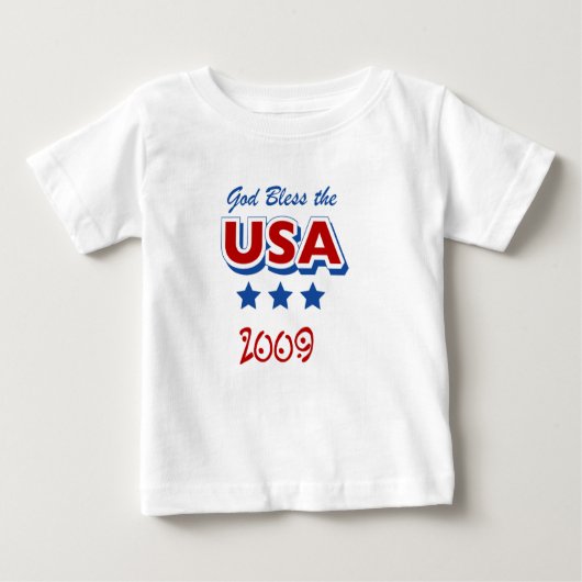 God Bless USA 2009 Baby T-Shirt (Voorkant)