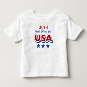 God Bless USA 2014 Peuter T Shirt sjabloon
