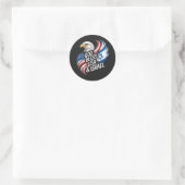 God Bless USA Israël Ronde Sticker (Tas)
