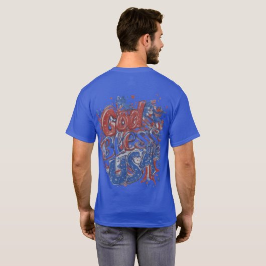 God Bless USA T-shirt (Achterkant volledig)